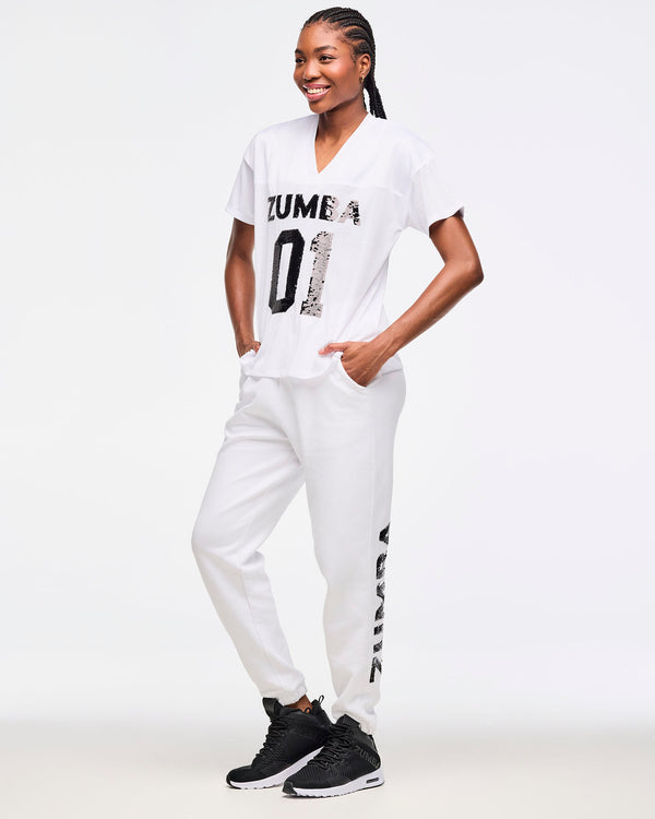Zumba Sparkle V-Neck Mesh Top
