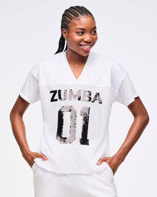Zumba Sparkle V-Neck Mesh Top