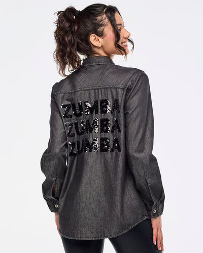 Zumba Sparkle Button Down