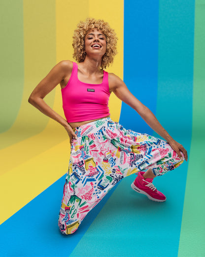 Sizzlin' Square Neck Crop Tank With Shelf Bra