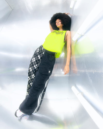 Eastern Flavor Wide Leg Pants With Wide Side Snap Placket