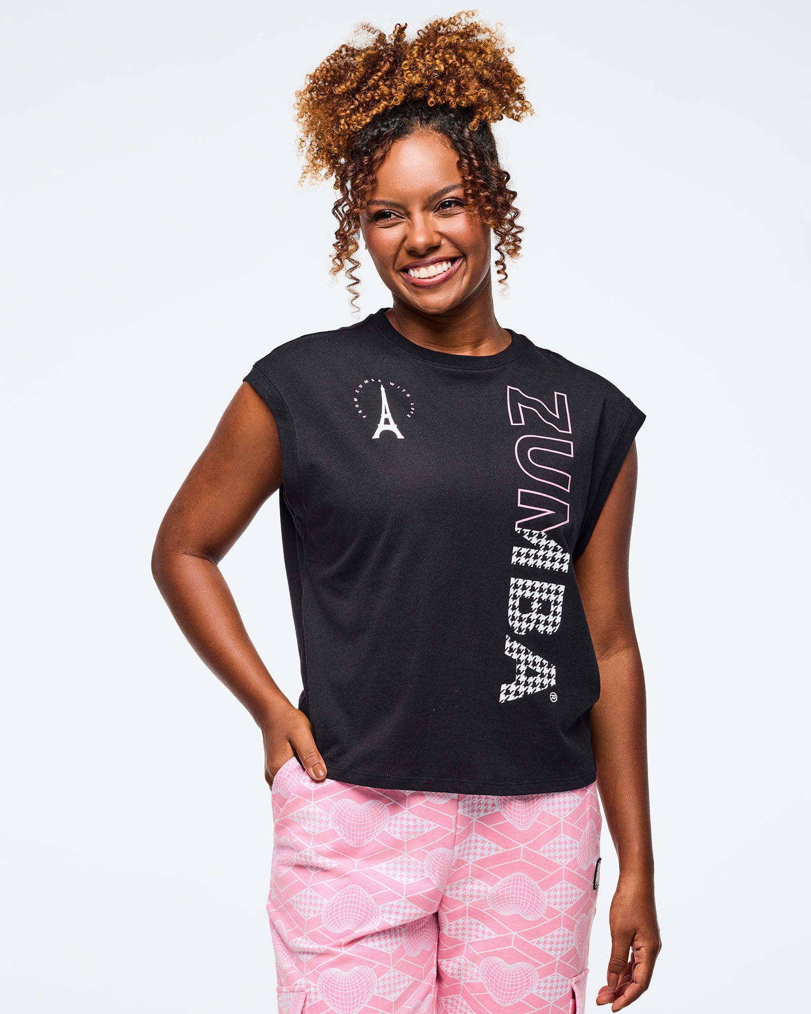 Bold Black # Zumba Amour Loose Tank