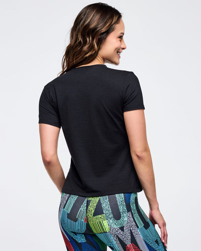 Latin Movement Fitted Short Sleeve Top