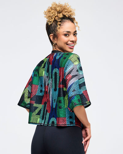 Latin Movement Boxy Dolman Crop Top