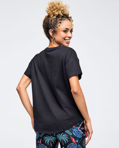 Latin Movement High Low Crew Neck Top