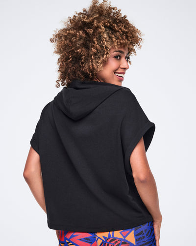 Wildbeat Short Sleeve Crop Pullover Hoodie