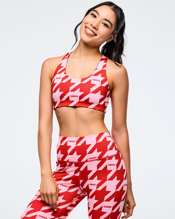 Red/Pink # Zumba Amour Z-Lift Reversible Scoop Bra