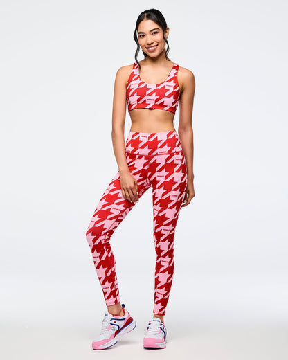 Red/Pink # Zumba Amour Z-Lift Reversible Scoop Bra