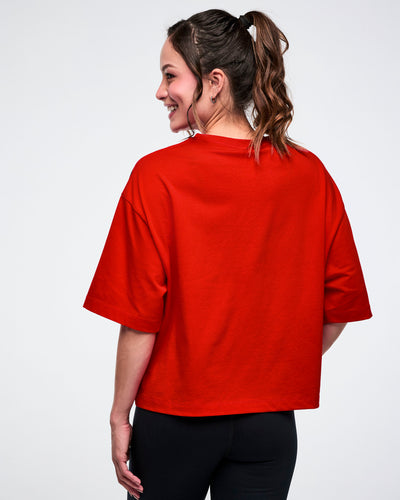 Worldwide Oversized Boxy Crop Top