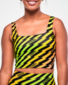 Electric Feel Z-Lift Crop Tank With Shelf Bra