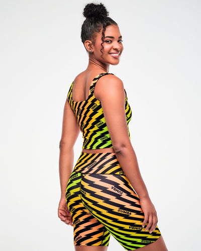 Electric Feel Z-Lift Crop Tank With Shelf Bra
