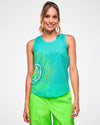 Electric Feel Basketball Tank With Curved Hem