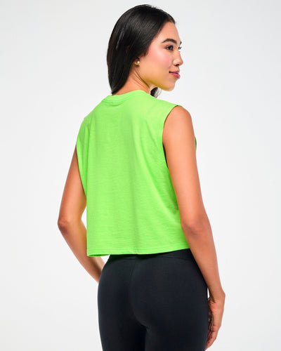 Electric Feel Crew Neck Muscle Crop Tank