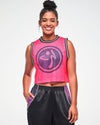 Electric Feel Loose Mesh Crop Tank