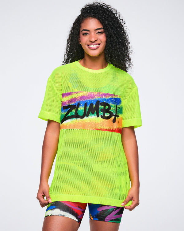 Pride Boxy Mesh Top