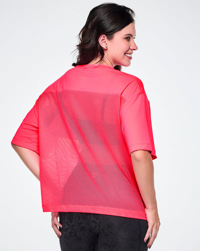 Rock 'n' Roll Boxy Top With Mesh Bottom Panels