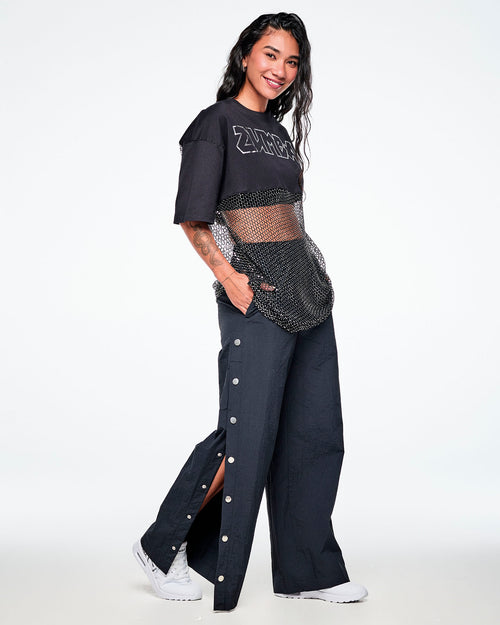 Rock 'n' Roll Oversized Long Mesh Top