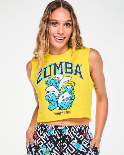 Zumba X The Smurfs Muscle Crop Tank