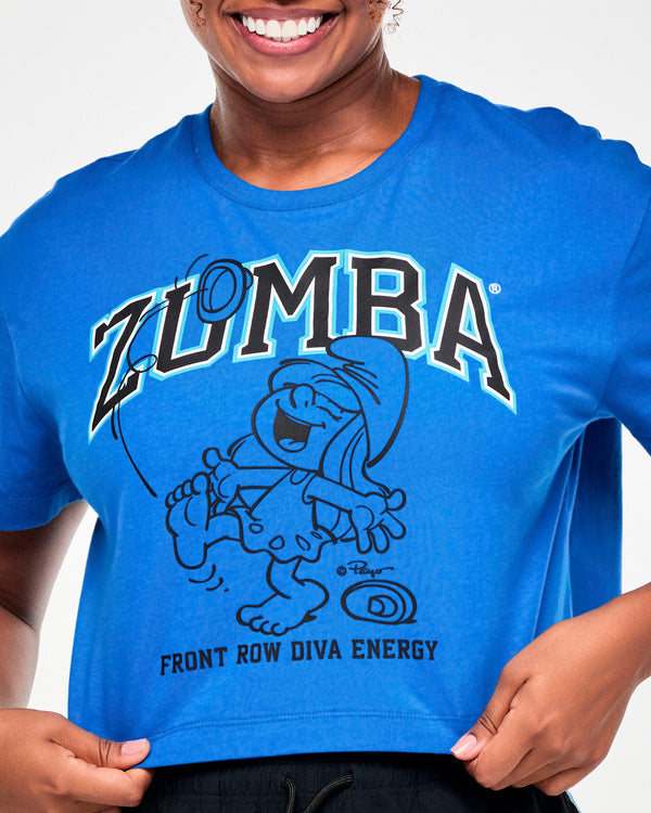 Zumba X The Smurfs Crew Neck Crop Top