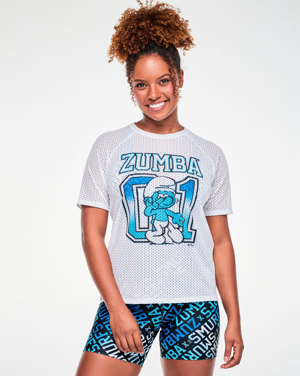 Zumba X The Smurfs Mesh Raglan Sleeve Top