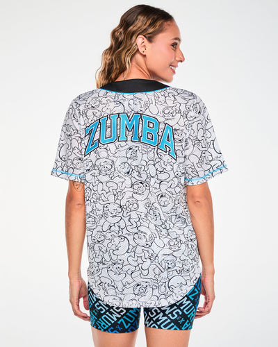 Zumba X The Smurfs Baseball Button Up