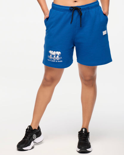 Zumba X Peanuts Men's Knit Short - Blue