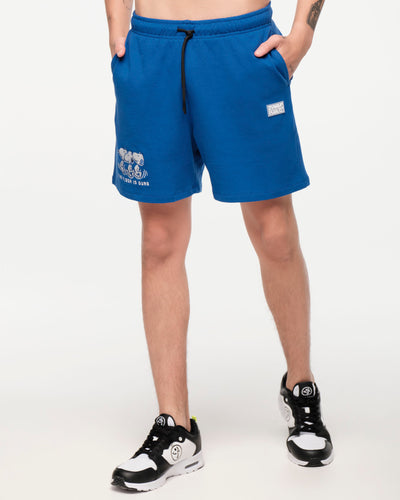 Zumba X Peanuts Men's Knit Short - Blue