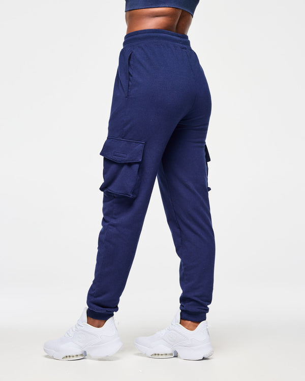 Blue Jean Men's Knit Denim Cargo Pants