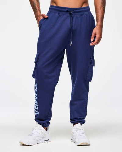 Blue Jean Men's Knit Denim Cargo Pants
