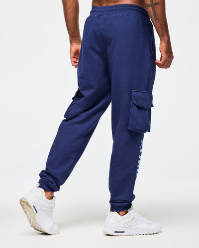 Blue Jean Men's Knit Denim Cargo Pants