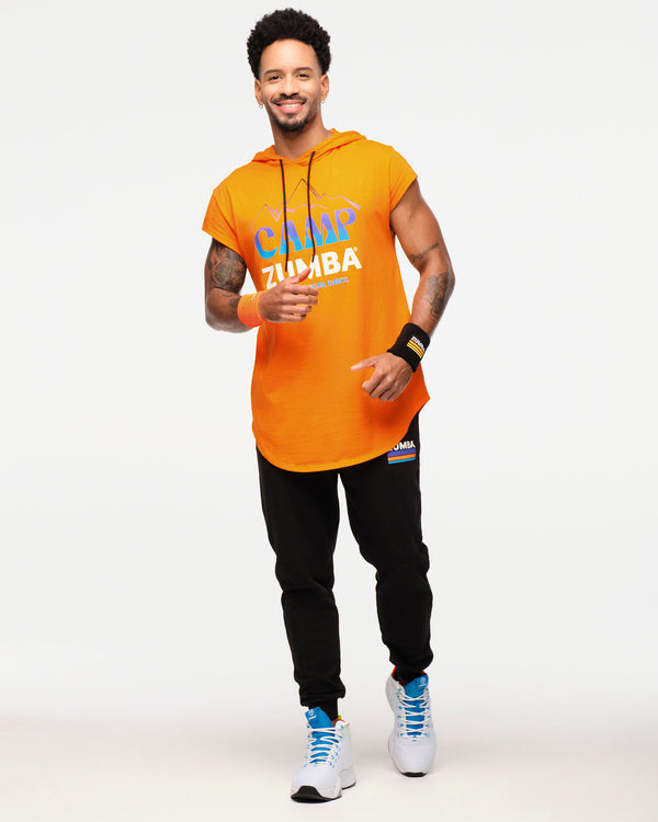 Zumba Explore Men's Cap Sleeve Hoodie Top