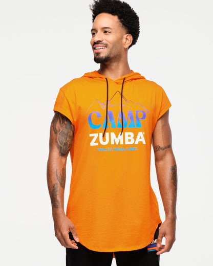 Zumba Explore Men's Cap Sleeve Hoodie Top