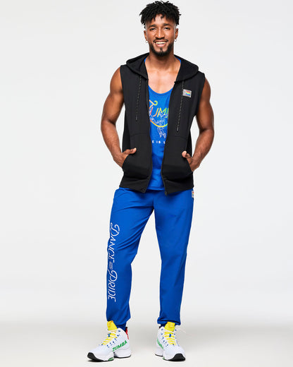 Zumba Men's Sleeveless Zip Up Hoodie