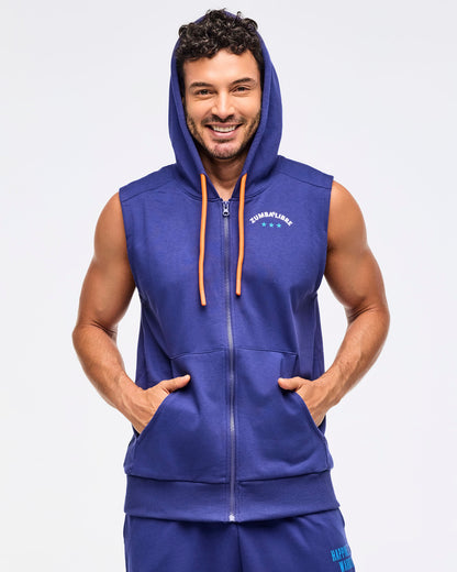 Zumba Libre Men's Sleeveless Zip-Up Hoodie