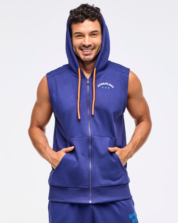 Zumba Libre Men's Sleeveless Zip-Up Hoodie
