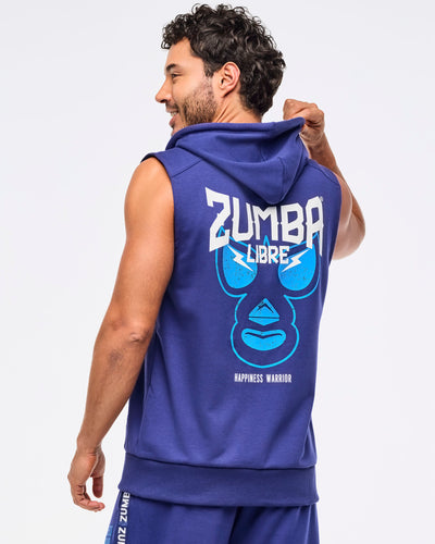 Zumba Libre Men's Sleeveless Zip-Up Hoodie