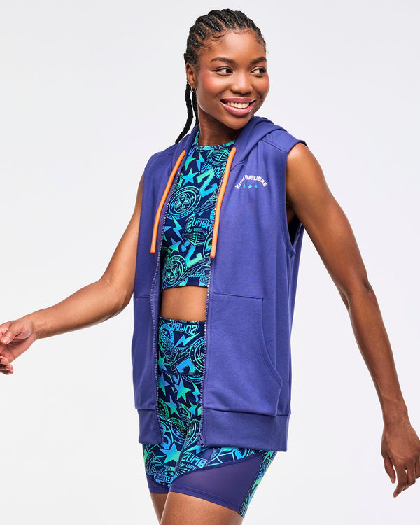 Zumba Libre Men's Sleeveless Zip-Up Hoodie