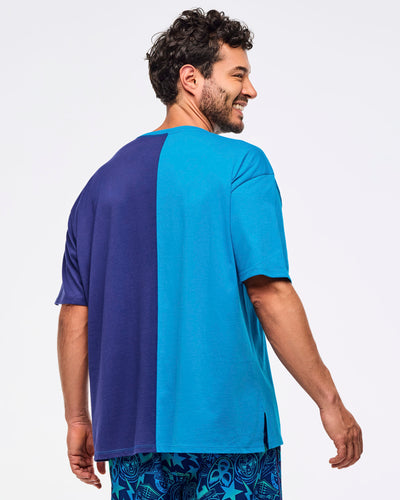 Zumba Libre Men's Oversized Two-Tone Crew Neck Tee