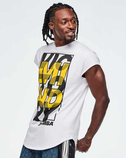 ZW Men's Crew Neck Round Hem Tee