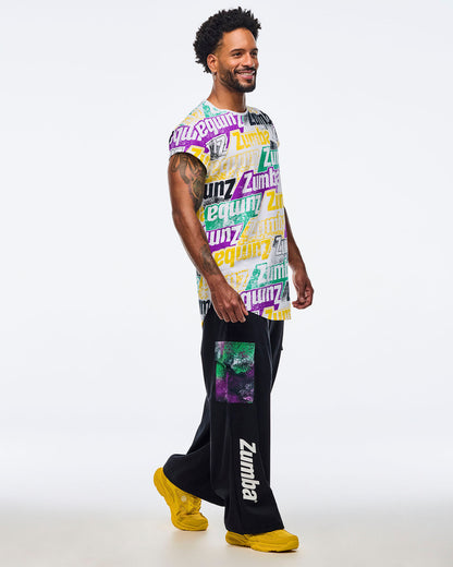 Apres Zumba Men's Crew Neck Round Hem Tee