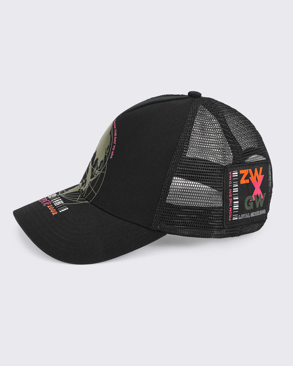 ZW X GW Adjustable Snapback Cap - Bold Black