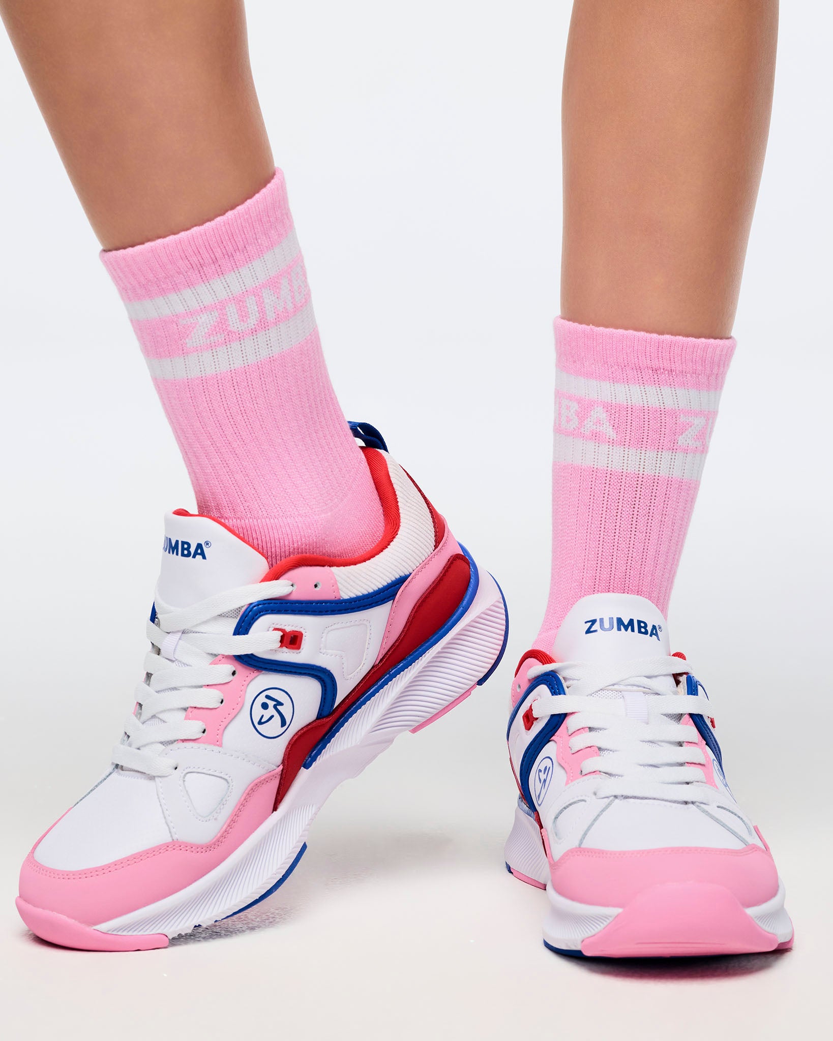Rose # Zumba Amour Plush Half Crew Socks