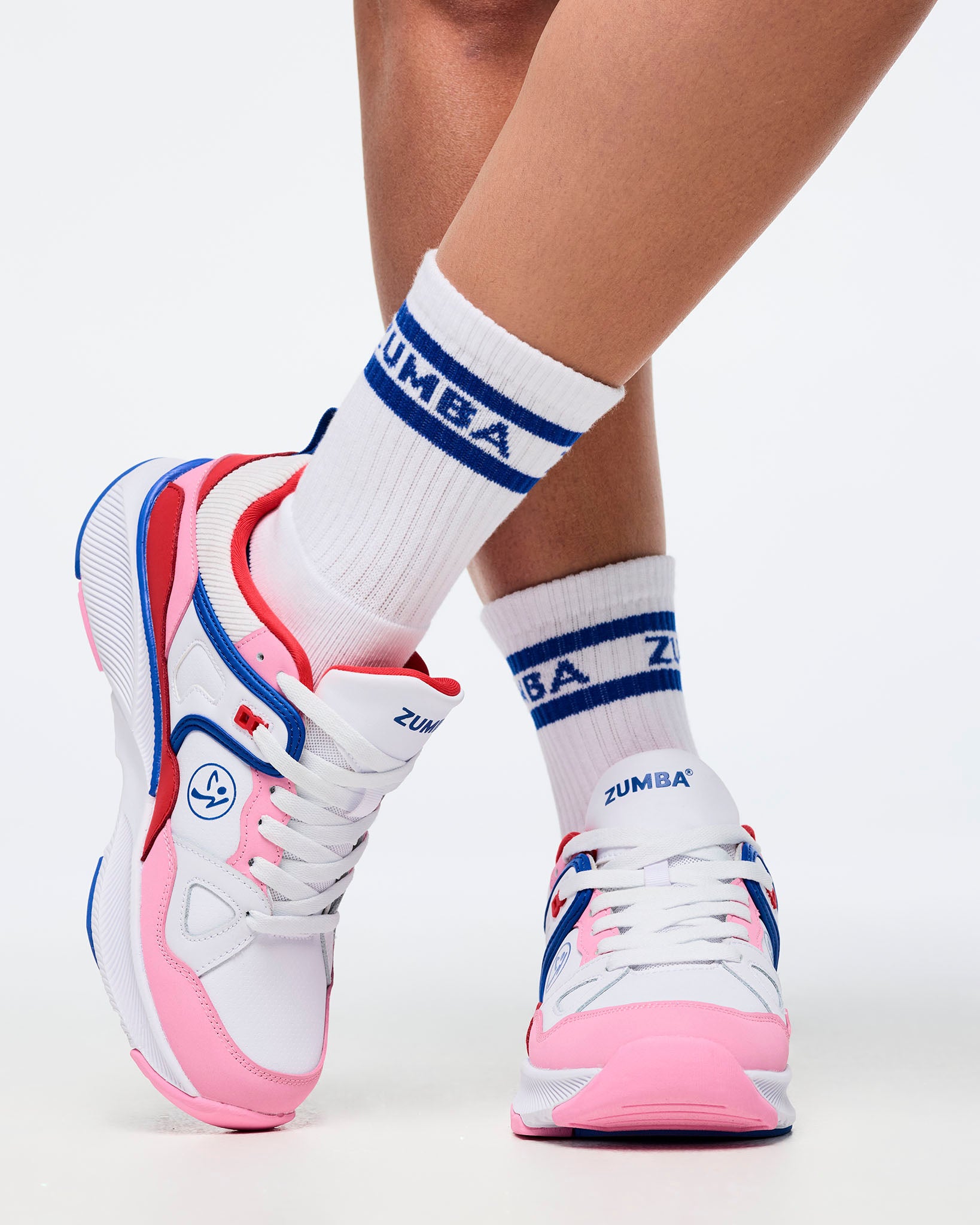 So Into Blue # Zumba Amour Plush Half Crew Socks