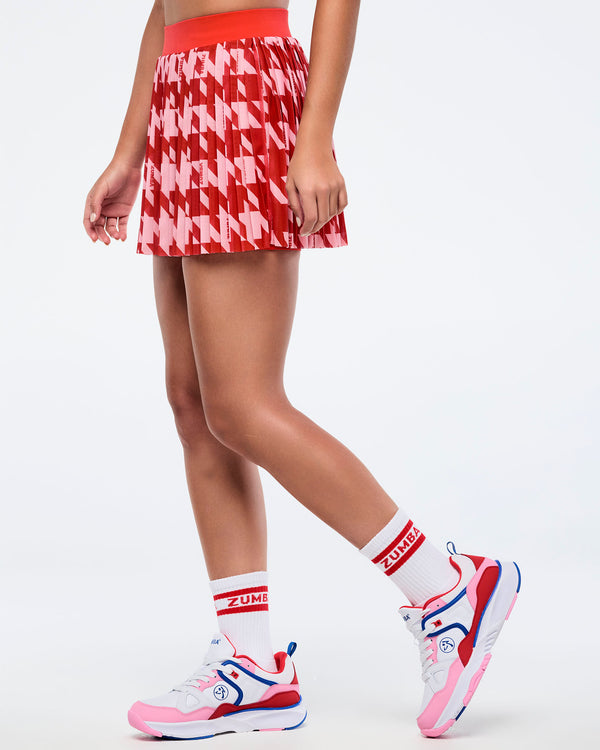 Wear It Out White # Zumba Amour Plush Half Crew Socks