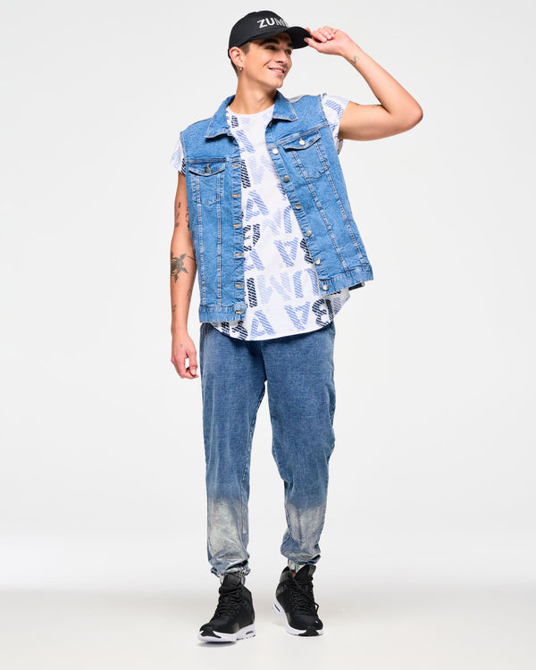 Blue Jean Long Denim Vest