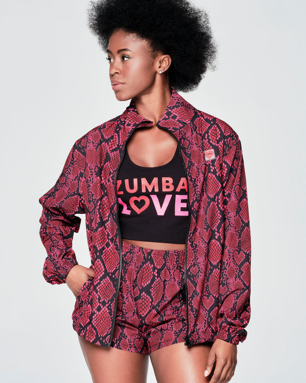 Zumba Love Snakeskin Zip-Up Jacket