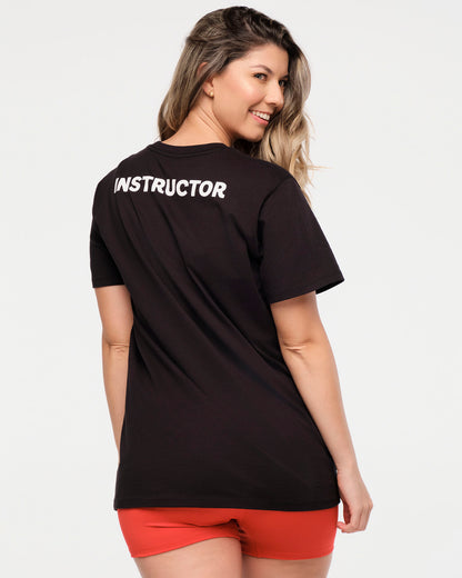 Zumba Explore Crew Neck Instructor Tee - Bold Black