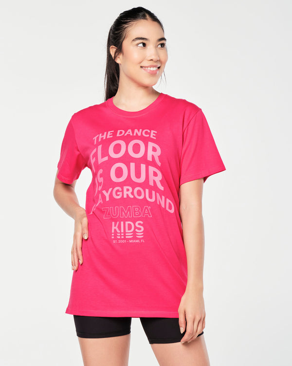 Zumba Kids Crew Neck Tee - Deep Pink