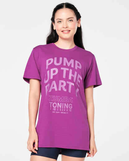 Zumba Toning Crew Neck Tee - Toning Purple