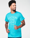 Aqua Zumba Crew Neck Tee - Aqua Blue